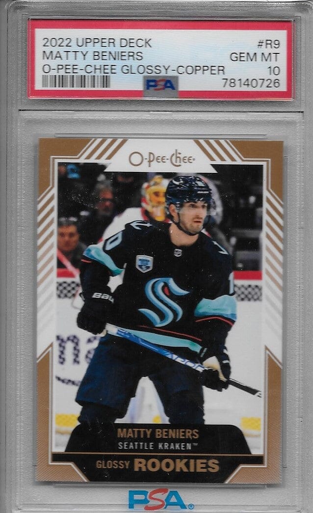 Matty Beniers 2022 UD #R9 O-PEE-CHEE Glossy-Copper (PSA 10) SD Cards 